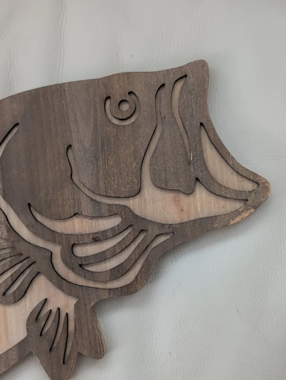Hobby Lobby Wooden Bass Fish Wall Art Man Cave Wall Decor